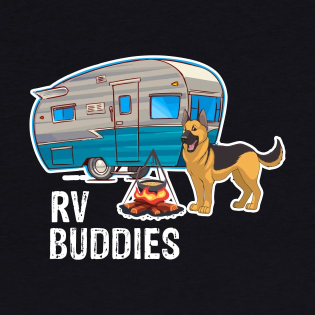 German Shepherd Dog Rv Buddies Pet Lovers Funny Camping Camper by franzaled